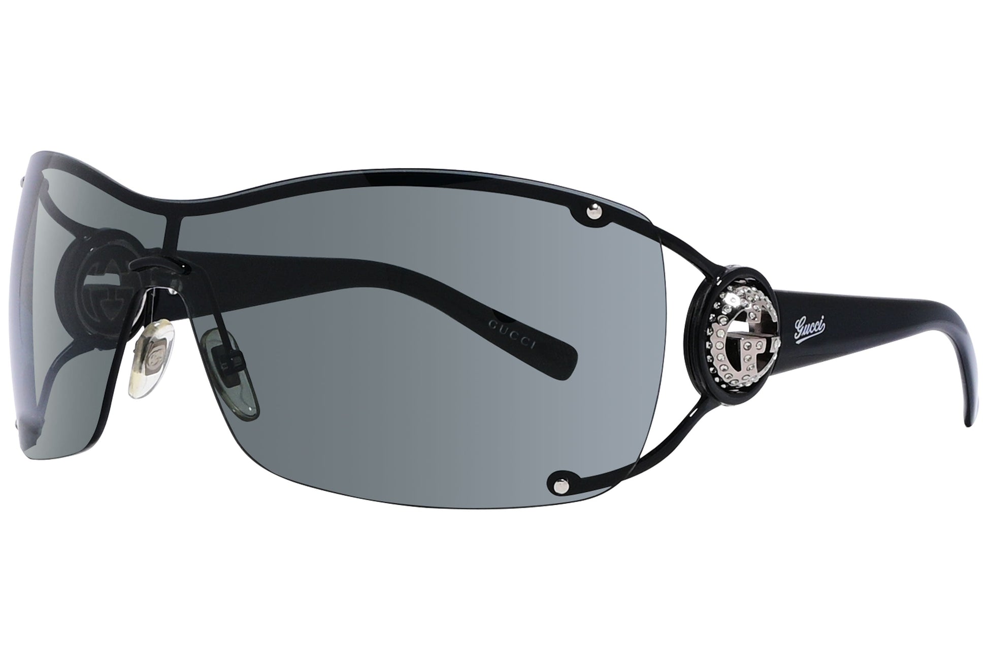 Gucci Wrap Around Black Sunglasses Model: GG2829/S-BKS95 Side View