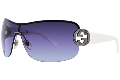Gucci Wrap Around Blue with White Sunglasses Model: GG2890/S-6XLPT Side View