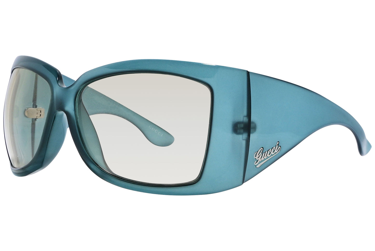 Gucci Wrap Around Light Blue Sunglasses Model: GG2961/S-ELPLF Side View