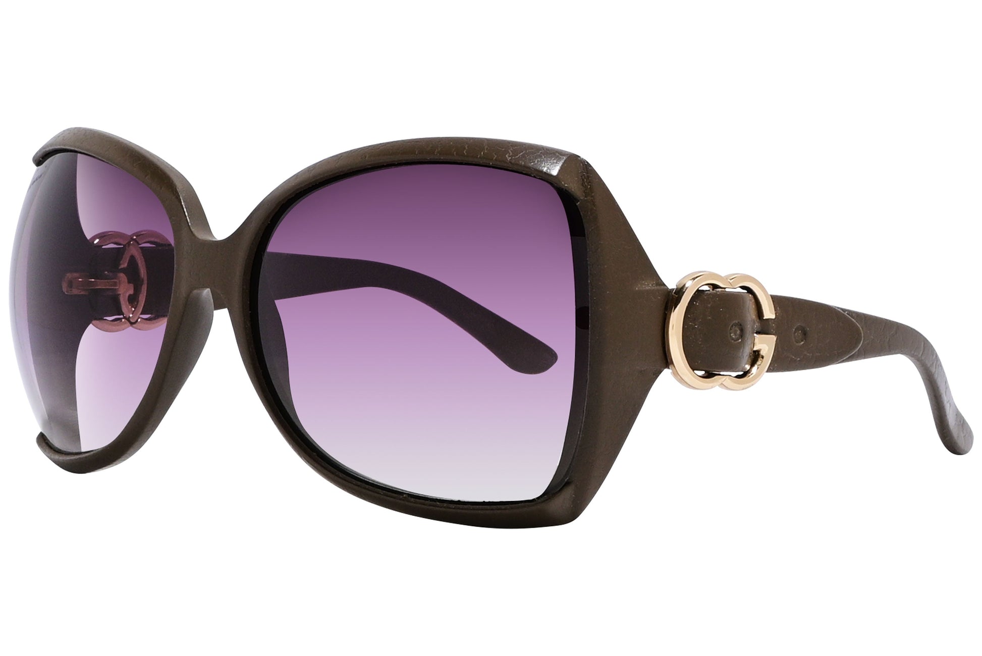 Gucci Geometric Brown With  Purple Sunglasses Model: GG3512/S-XZKCC Side View