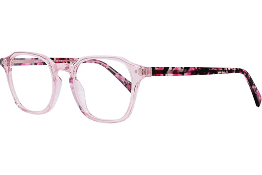 Gudao Square Pink Eyeglasses Frame Model: HOPKINS-C2