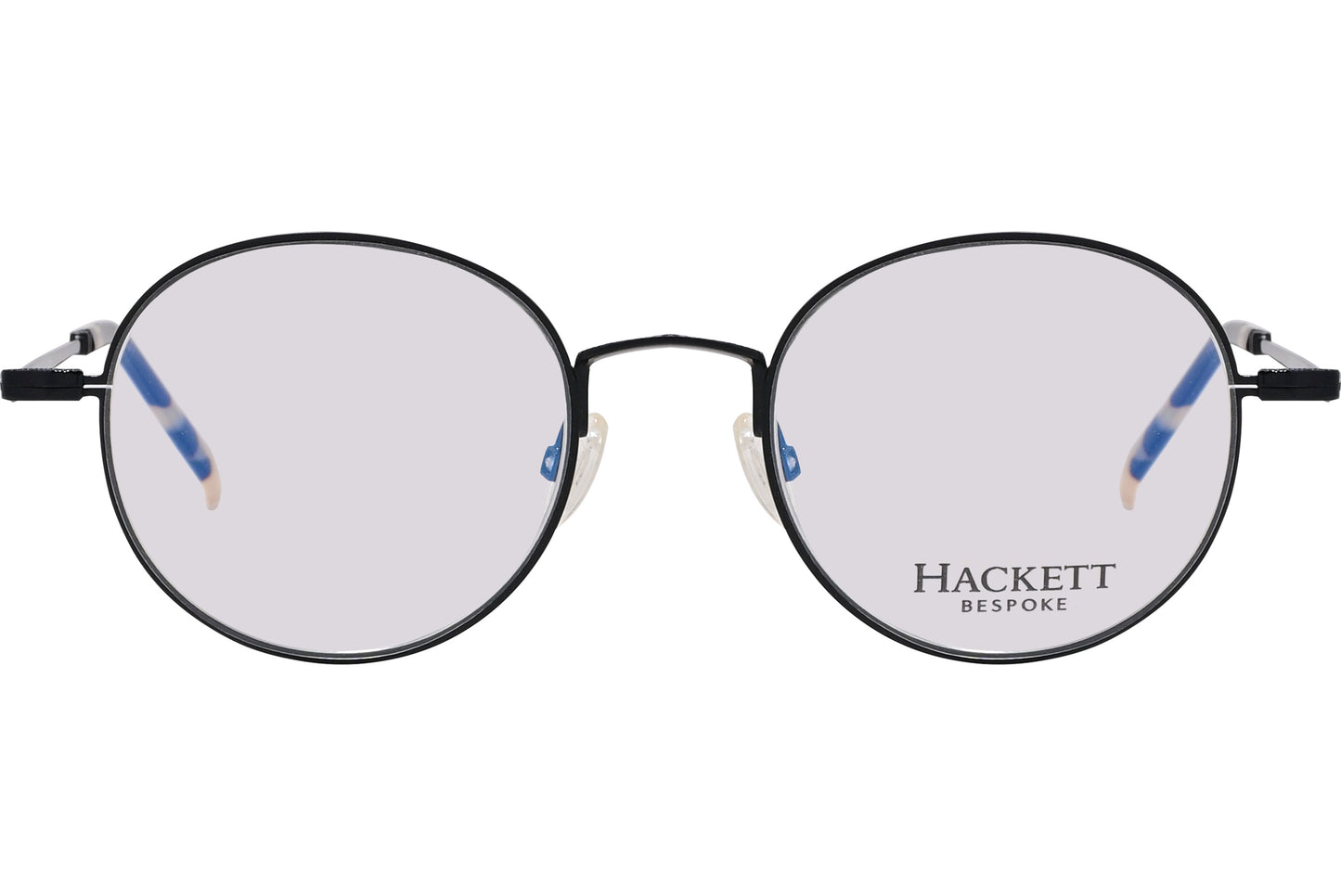 Hackett Bespoke round black eyeglasses