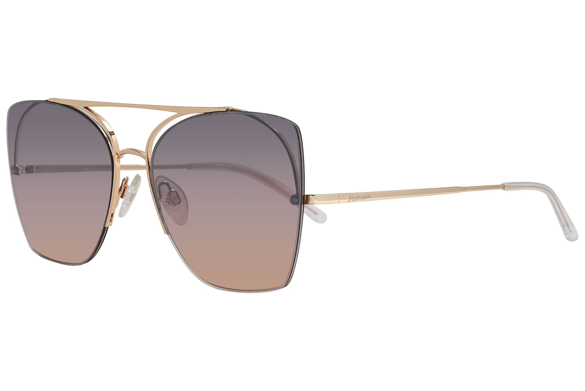 Hickmann Aviator Gold Sunglasses Model: HI3075-04D Side View