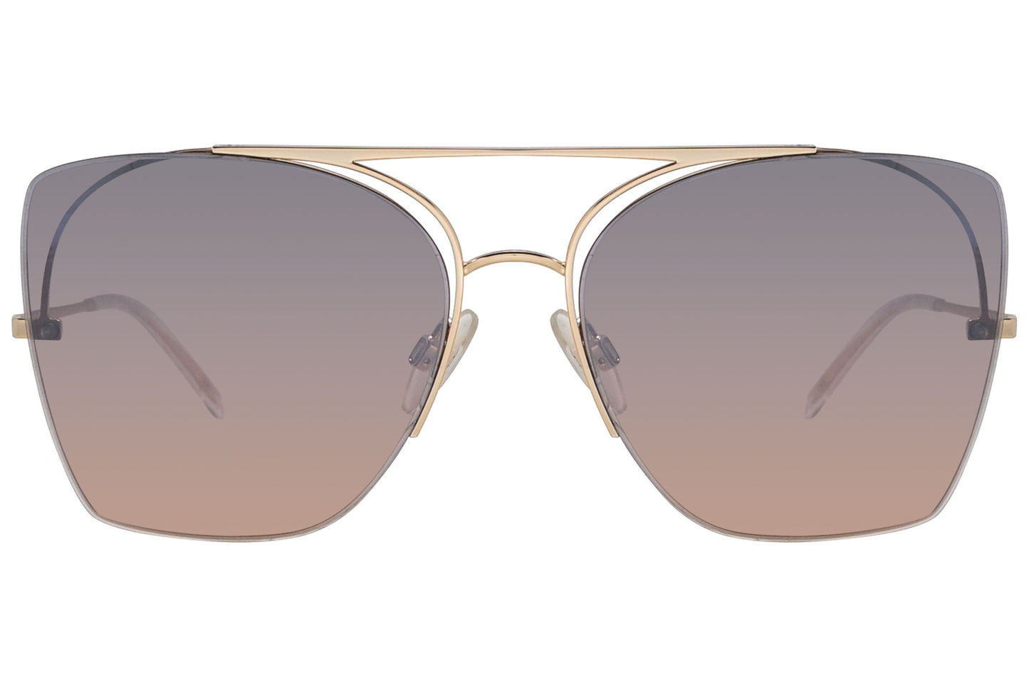 Hickmann Aviator Gold Sunglasses Model: HI3075-04D Front View