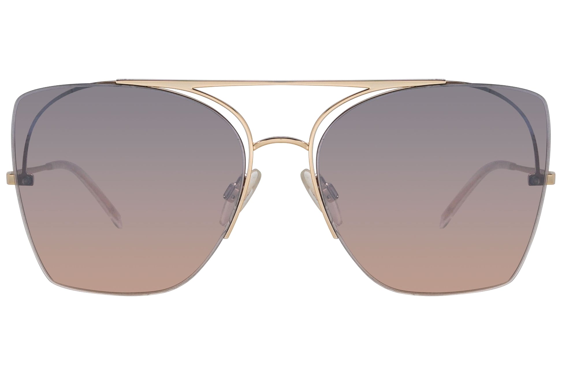 Hickmann Aviator Gold Sunglasses Model: HI3075-04D Front View