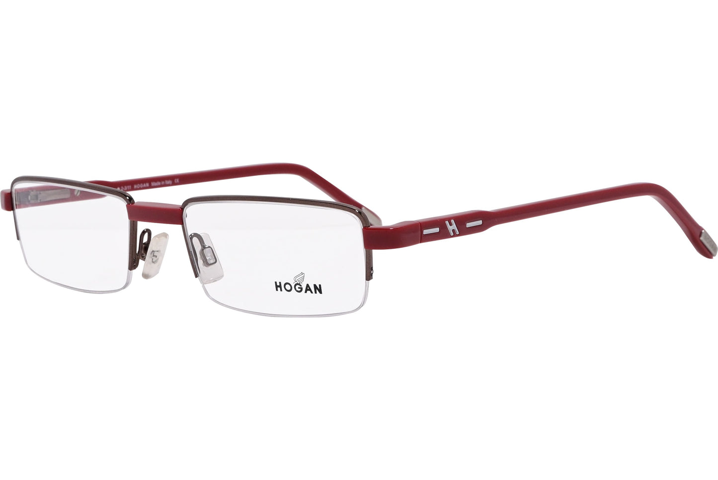 Hogan Rectangle Red Eyeglasses Frame Model: HO5013-048