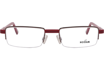 Hogan Rectangle Red Eyeglasses Frame Model: HO5013-048