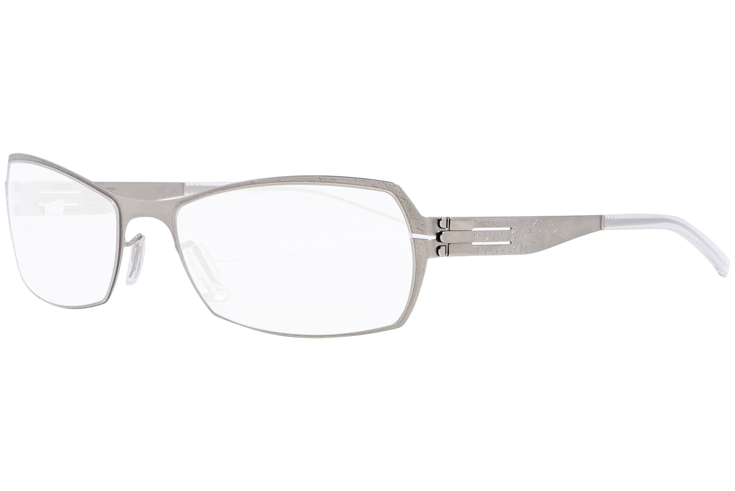 ic berlin rectangle pearl eyeglasses frame viewed from Front angle.