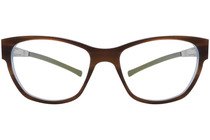 ic berlin square pearl eyeglasses frame viewed from Front angle.