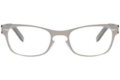 ic berlin rectangle pearl eyeglasses frame viewed from Front angle.