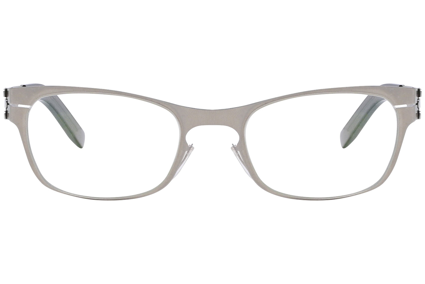 ic berlin rectangle pearl eyeglasses frame viewed from Front angle.