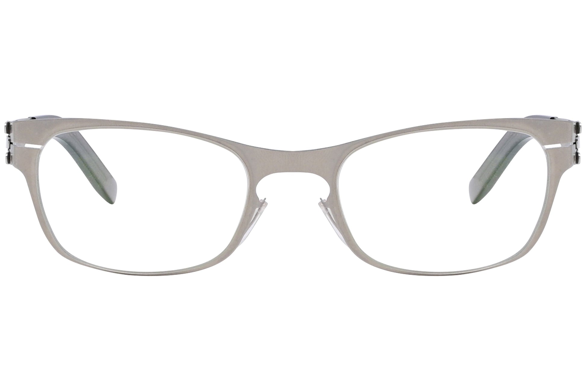 ic berlin rectangle pearl eyeglasses frame viewed from Front angle.