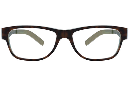 ic berlin rectangle chocolate eyeglasses frame viewed from Front angle.