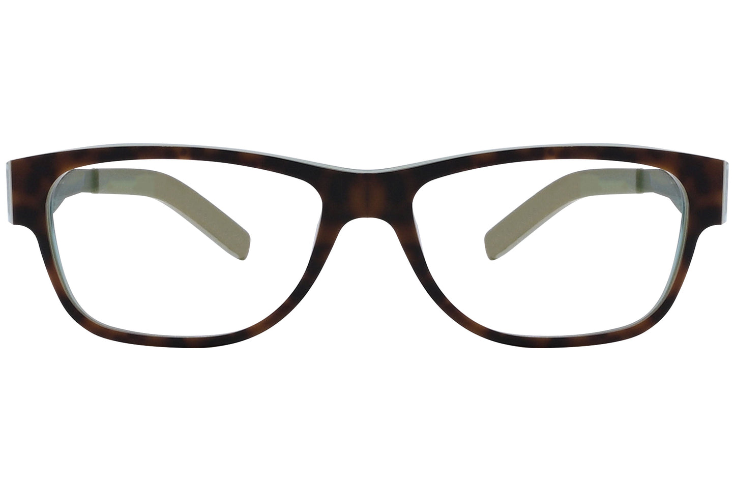 ic berlin rectangle chocolate eyeglasses frame viewed from Front angle.