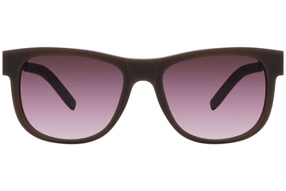 Ic Berlin Bronze Color Square Sunglasses Viewed From Front Angle.