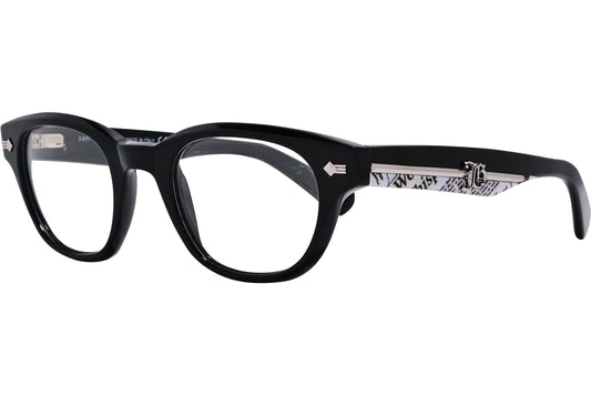 John Galliano Square Black Eyeglasses Frame Model: JG5018-001