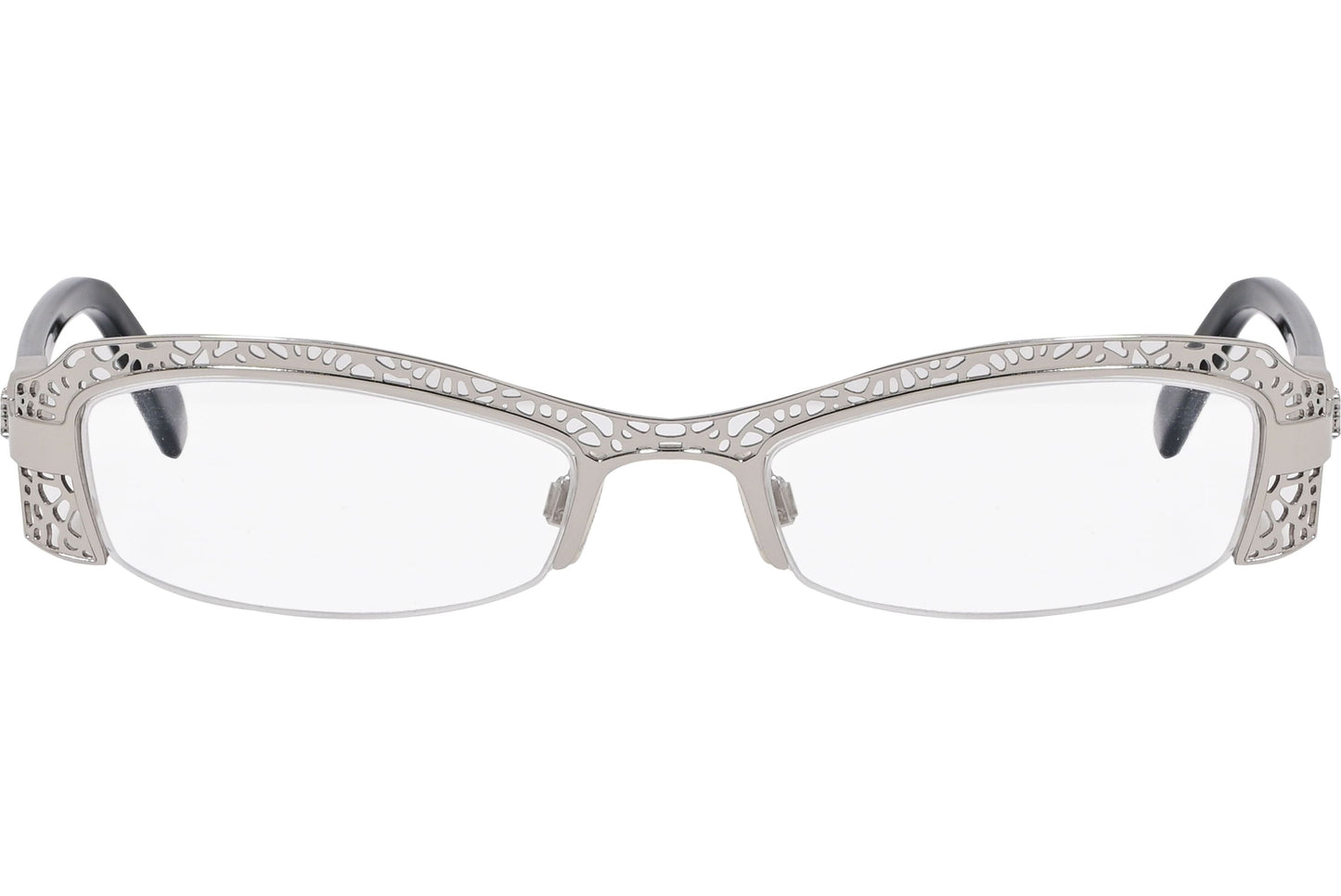 John Galliano Browline Silver Eyeglasses Frame Model: JG5040-016