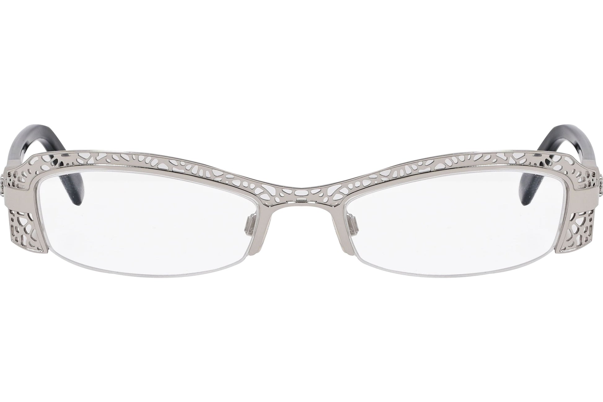 John Galliano Browline Silver Eyeglasses Frame Model: JG5040-016