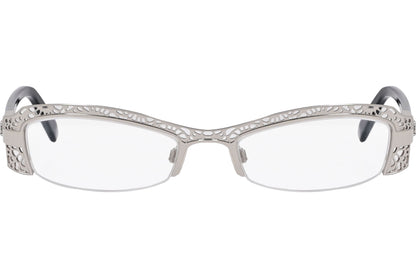 John Galliano Browline Silver Eyeglasses Frame Model: JG5040-016