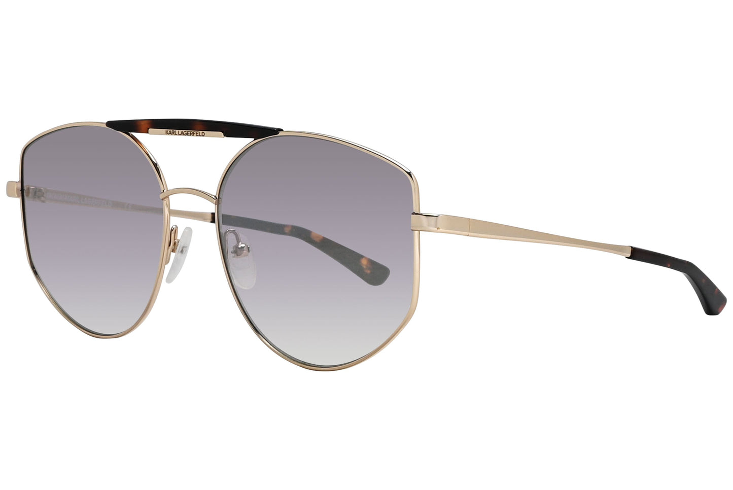 Karl Lagerfeld Aviator Gold Sunglasses Model: KL321S-711 Side View