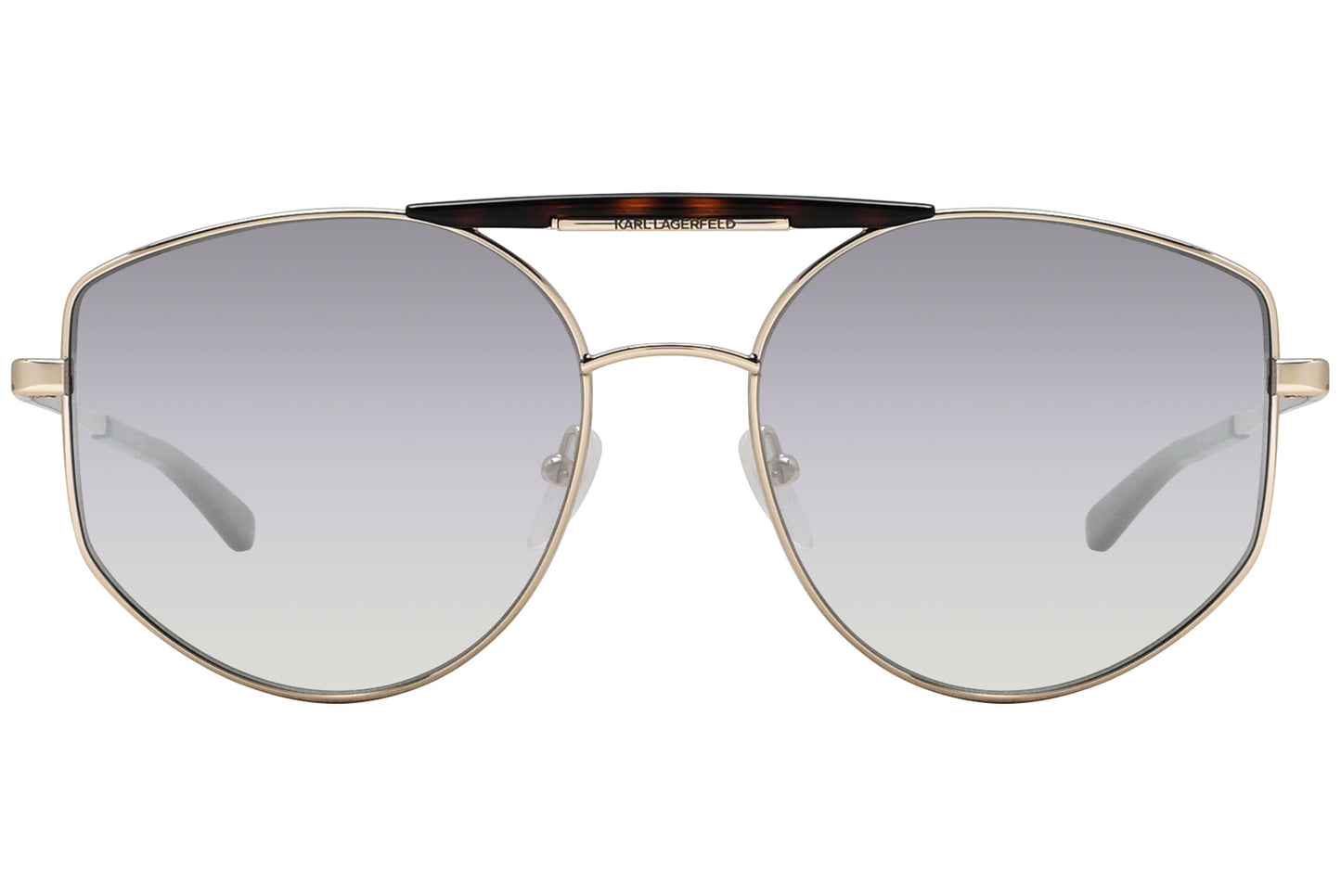 Karl Lagerfeld Aviator Gold Sunglasses Model: KL321S-711 Front View