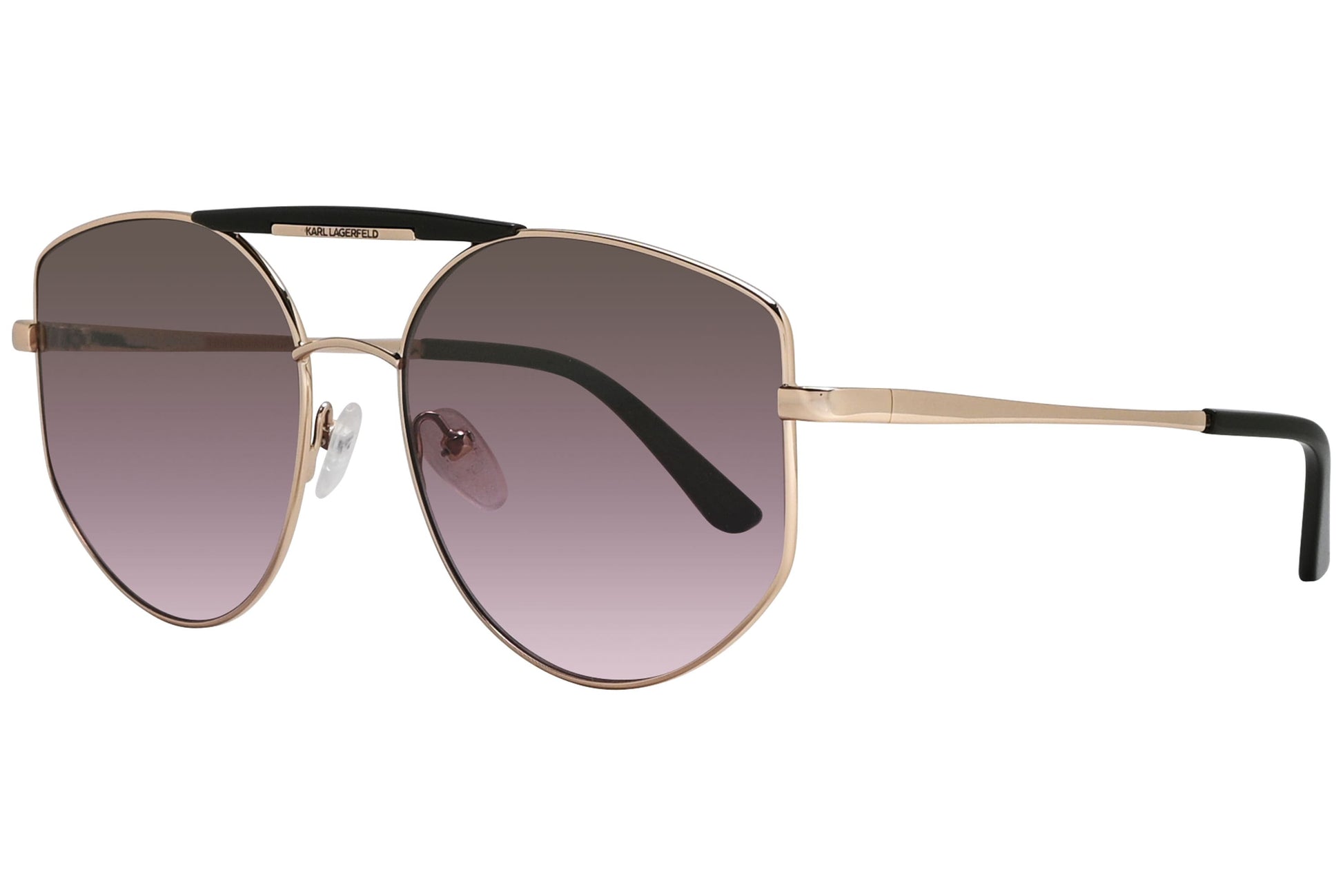 Karl Lagerfeld Aviator Gold Sunglasses Model: KL321S-721 Side View