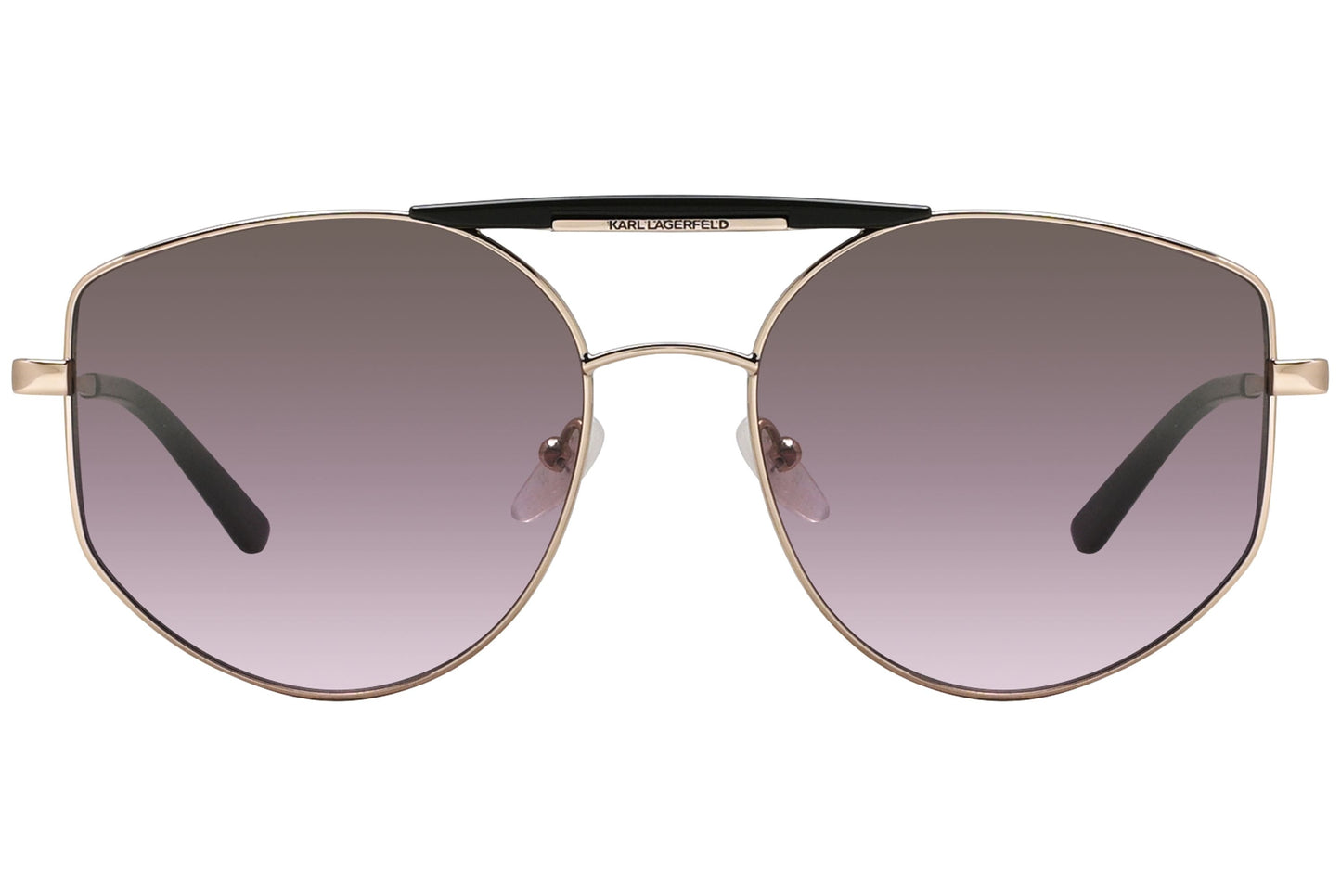 Karl Lagerfeld Aviator Gold Sunglasses Model: KL321S-721 Front View