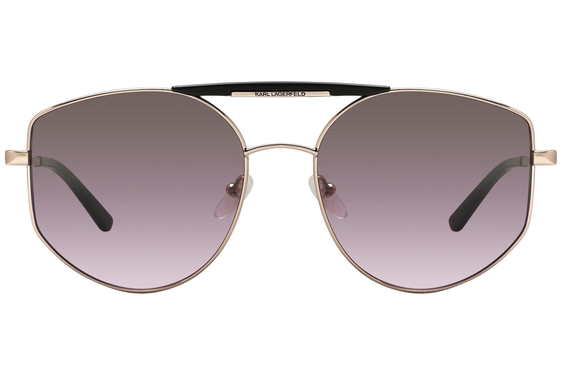 Karl Lagerfeld Aviator Gold Sunglasses Model: KL321S-721 Front View