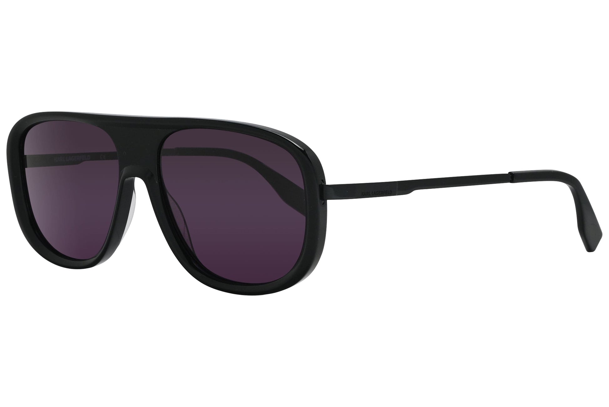 Karl Lagerfeld Aviator Black Sunglasses Model: KL6032S-001 Side View