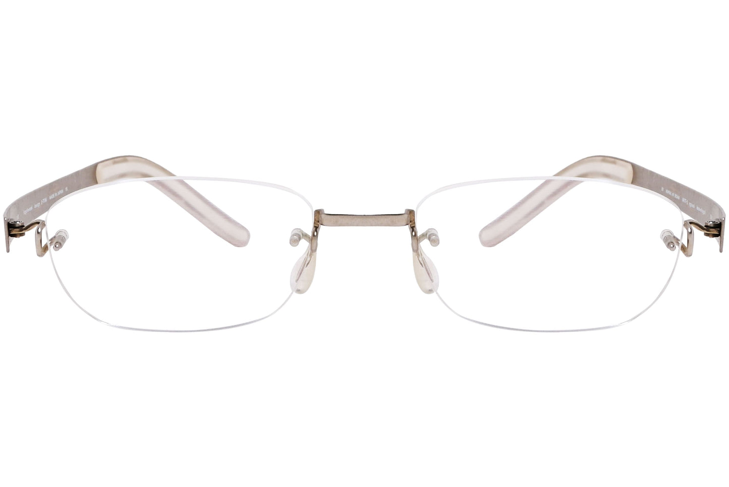 kauzo kawasaki rectangle gray eyeglasses frame viewed from front angle.