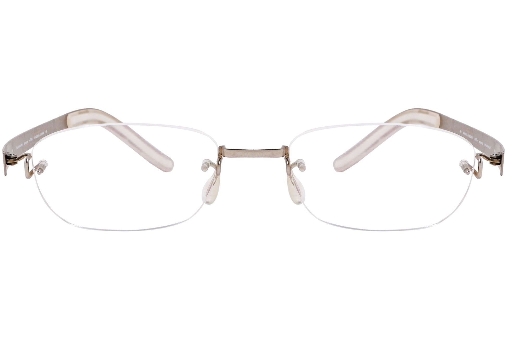 kauzo kawasaki rectangle gray eyeglasses frame viewed from front angle.