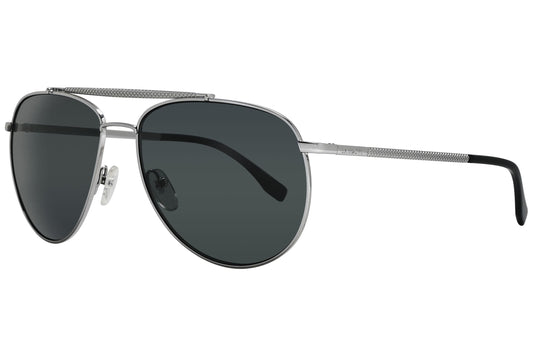 Lacoste Aviator Gray Sunglasses Model: L177SP-033-POL Side View