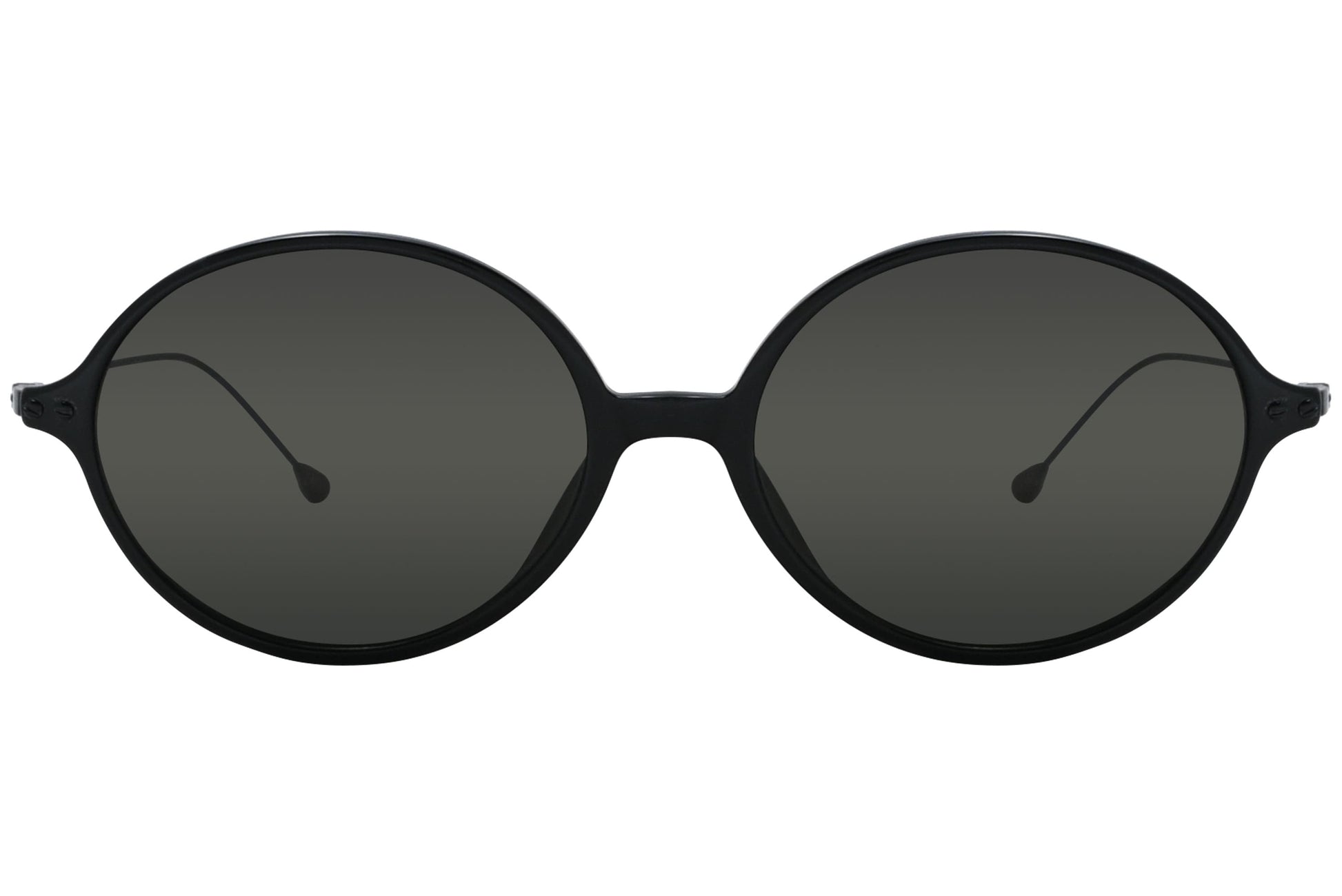 Linda Farrow Oval Black Sunglasses Model: AD64-C1