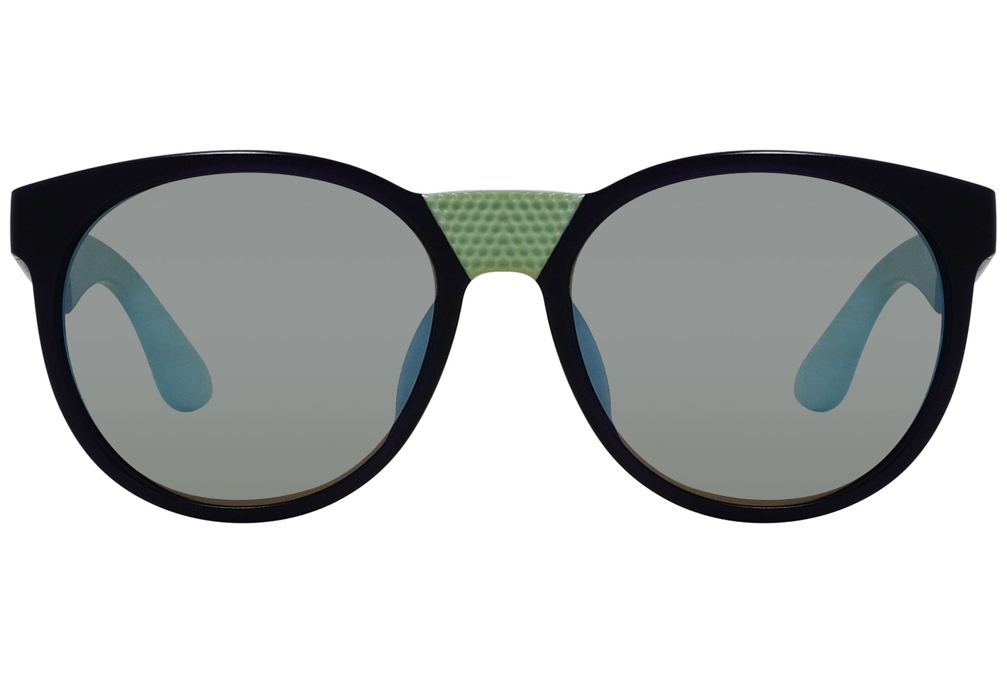 Marc By Marc Jacobs Green Color Round Sunglasses Viewed From Front Angle.