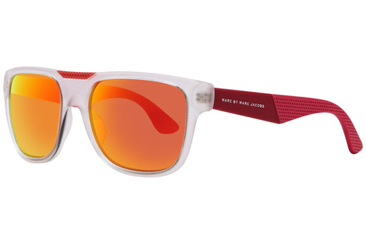 Marc By Marc Jacobs White Color Wayfarer Sunglasses Viewed From A 45-Degree Angle.