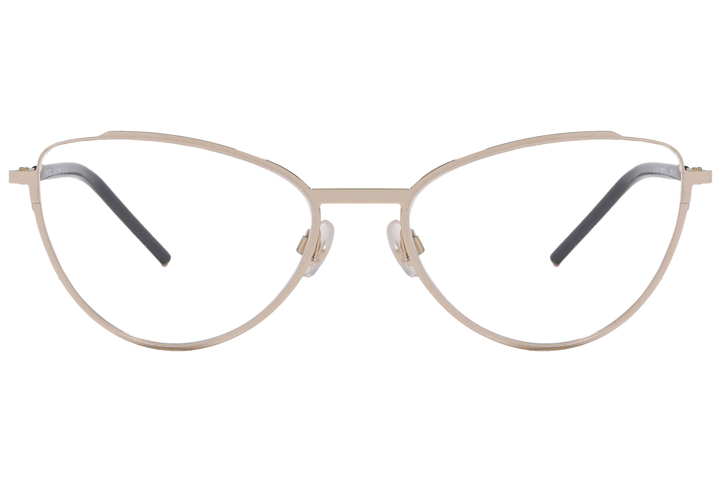 marc jacobs cat-eye coral reef eyeglasses frame viewed from front angle.