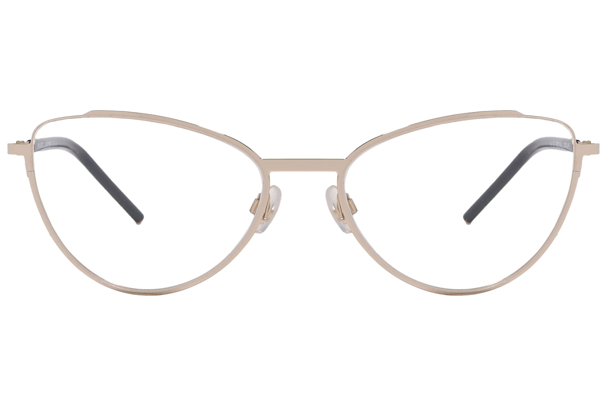 marc jacobs cat-eye coral reef eyeglasses frame viewed from front angle.