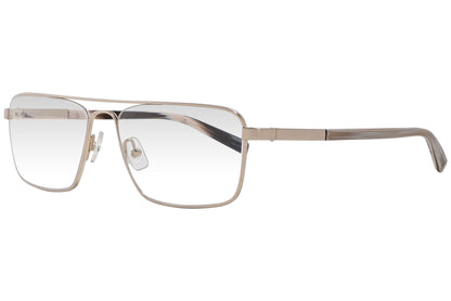 marius morel aviator gold eyeglasses frame viewed from a 45-degree angle.