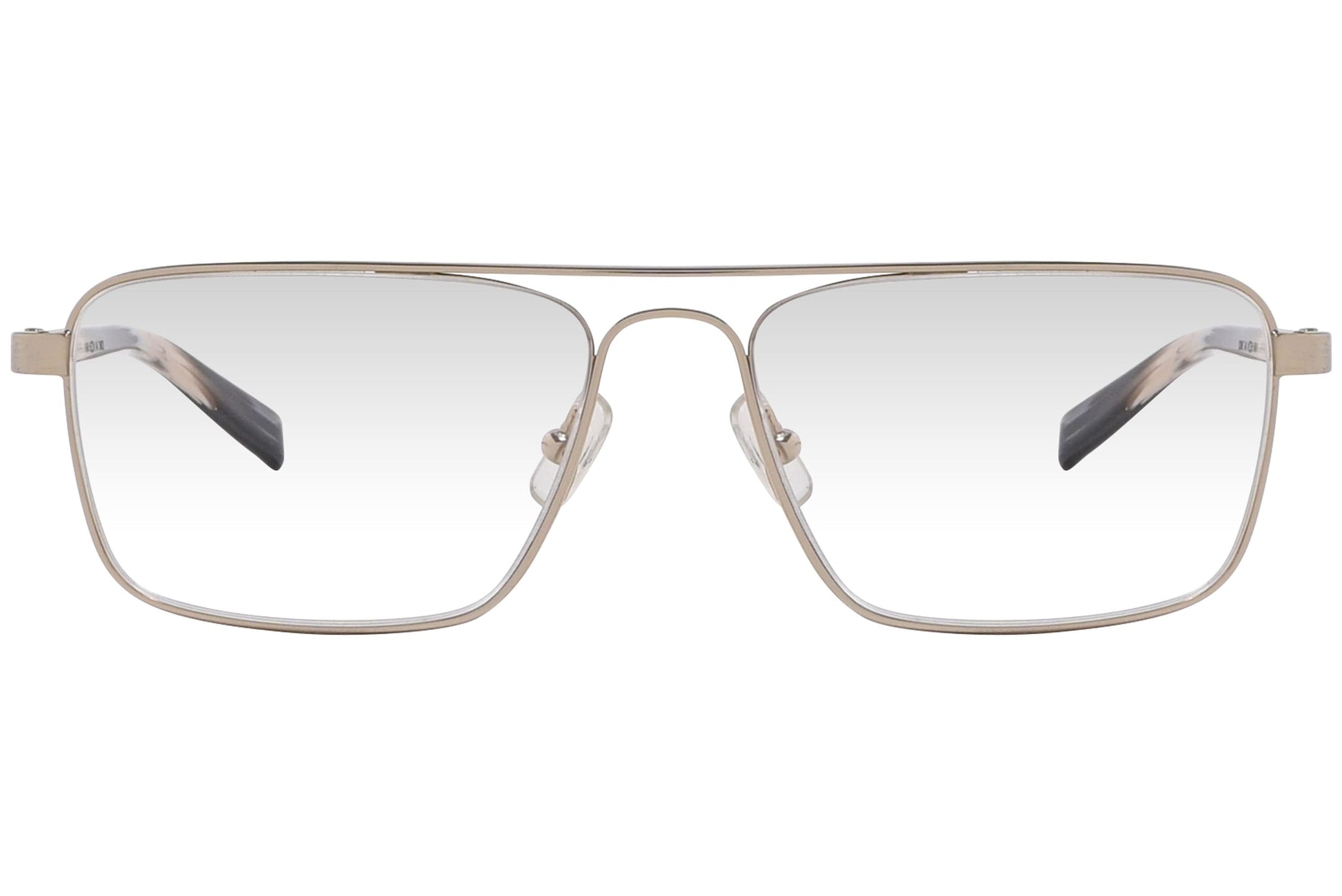 marius morel aviator gold eyeglasses frame viewed from front angle.