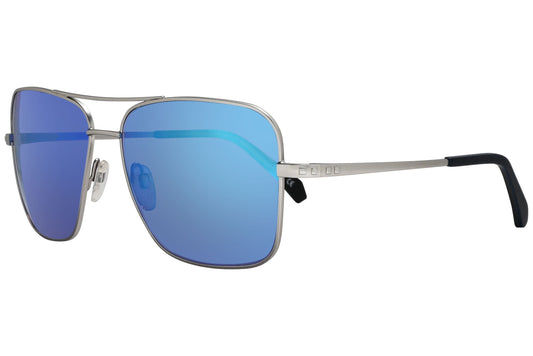 Marma London Silver Color Aviator Sunglasses Viewed From A 45-Degree Angle.