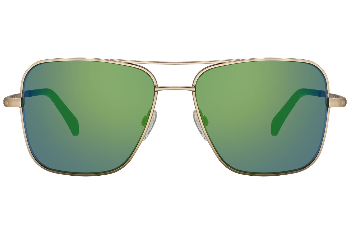 Marma London Gold Color Aviator Sunglasses Viewed From Front angle.