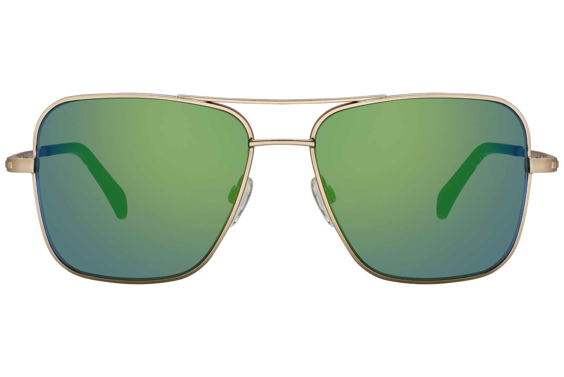 Marma London Gold Color Aviator Sunglasses Viewed From Front angle.