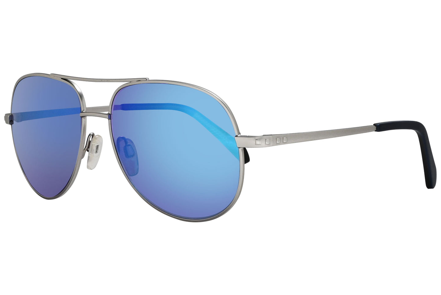 Marma London Silver Color Aviator Sunglasses Viewed From A 45-Degree Angle.