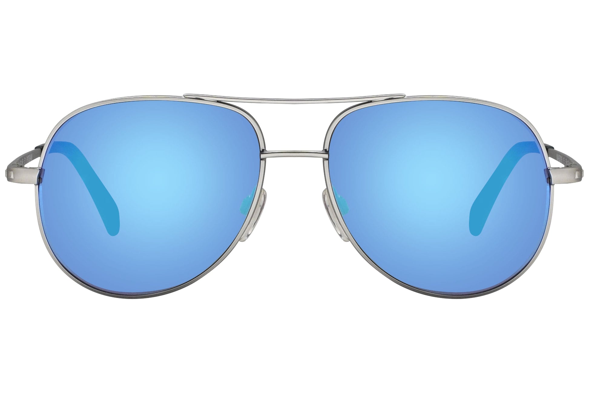 Marma London Silver Color Aviator Sunglasses Viewed From Front angle.