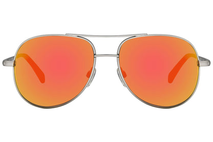 Marma London Silver Color Aviator Sunglasses Viewed From Front angle.