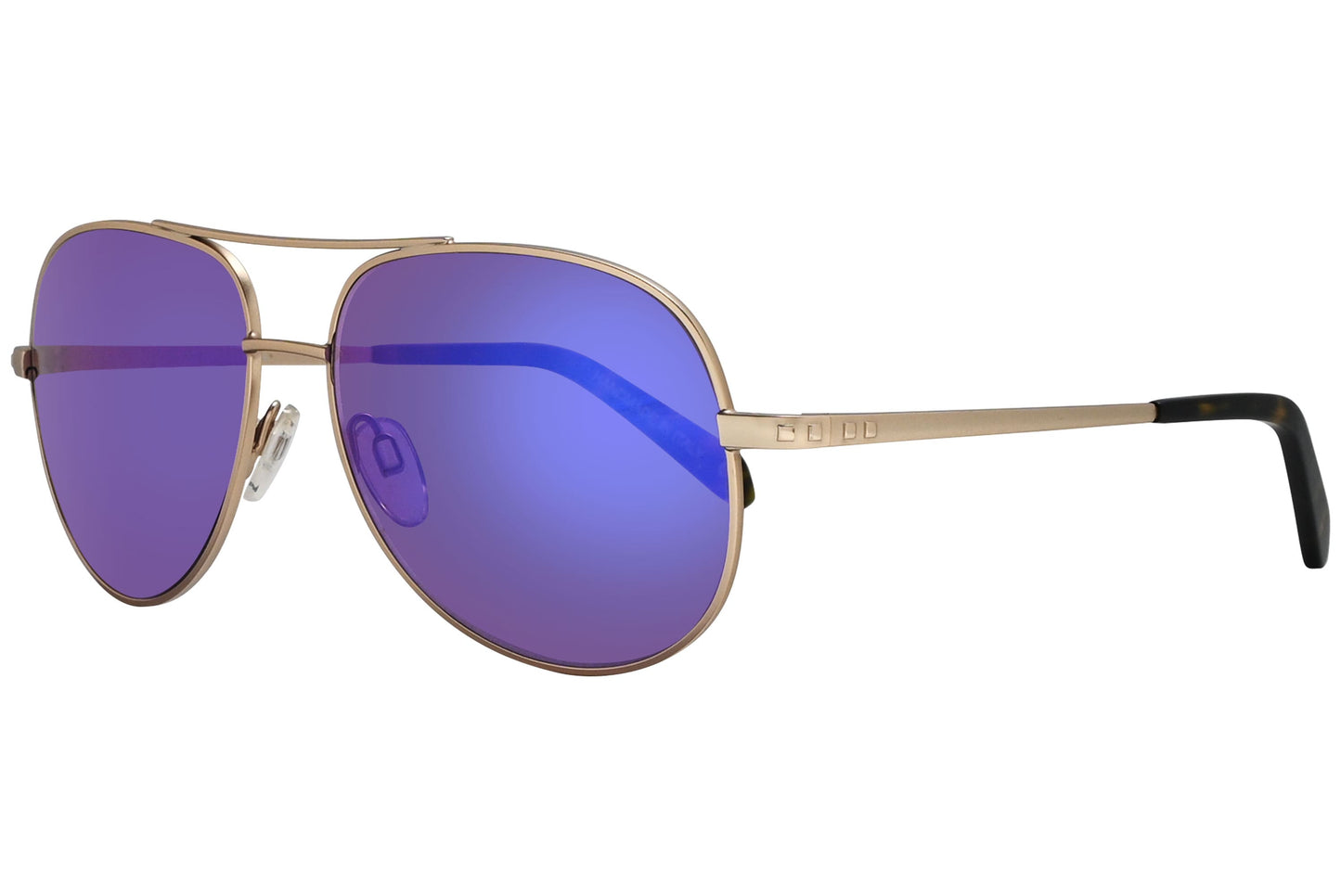 Marma London Gold Color Aviator Sunglasses Viewed From A 45-Degree Angle.