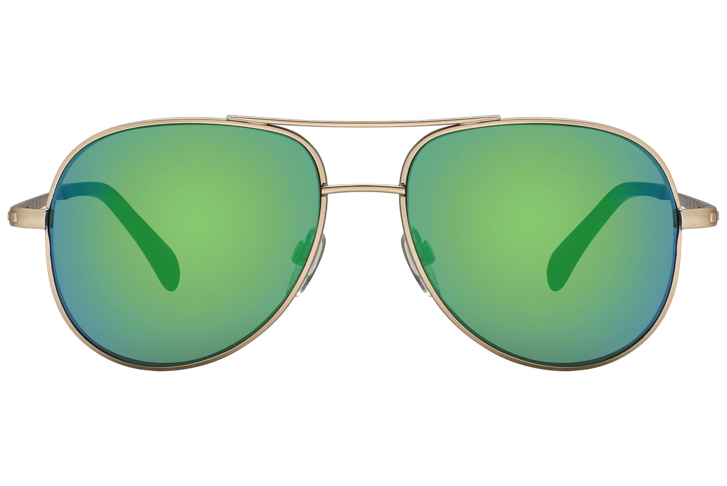 Marma London Gold Color Aviator Sunglasses Viewed From Front angle.