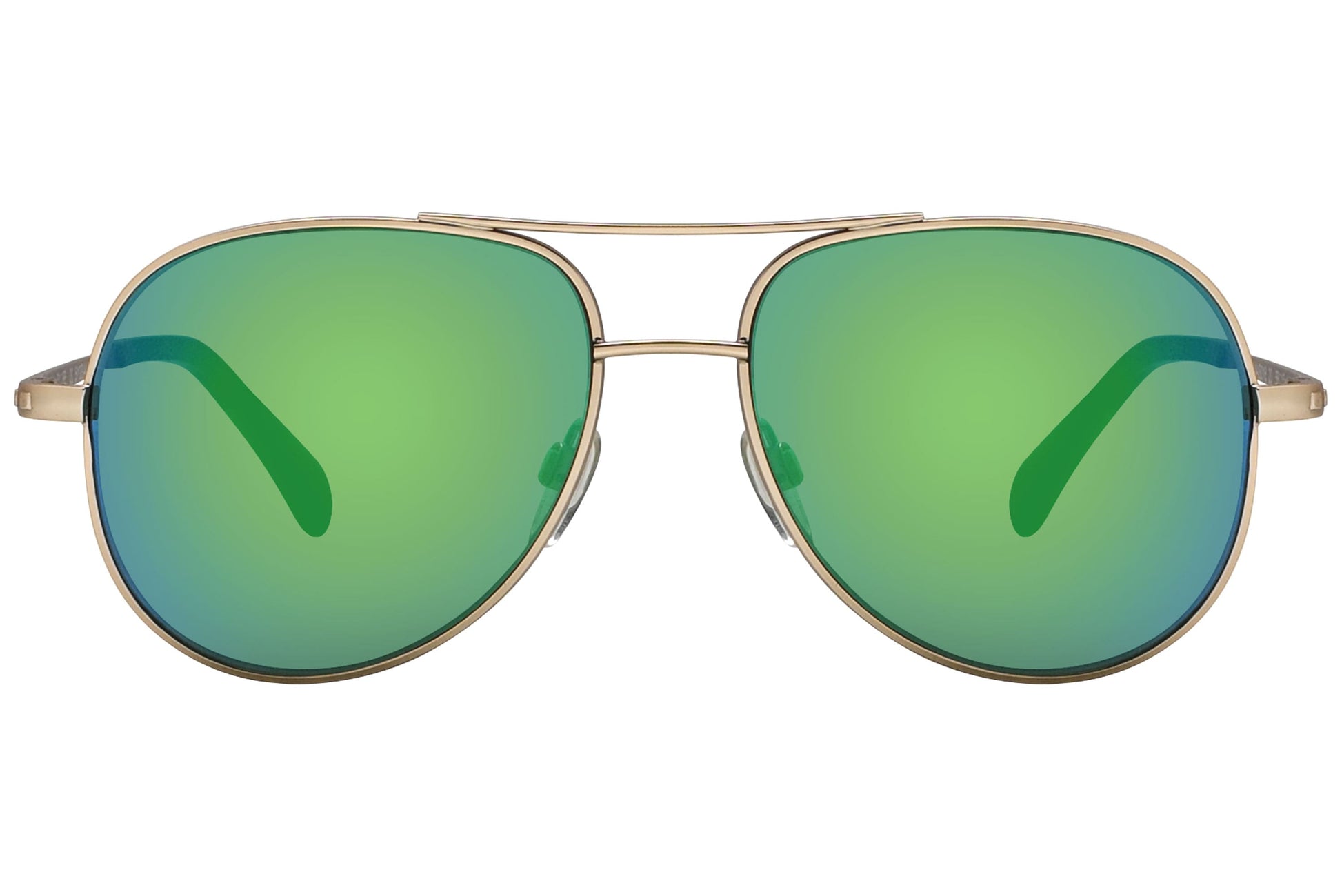 Marma London Gold Color Aviator Sunglasses Viewed From Front angle.