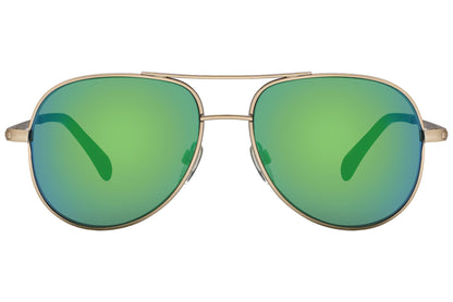 Marma London Gold Color Aviator Sunglasses Viewed From Front angle.