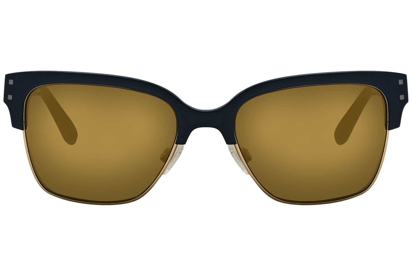 Marma London Blue Color Browline Sunglasses Viewed From Front angle.